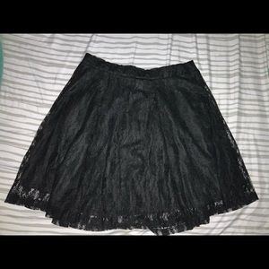 Black lace skirt